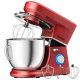 Costway - Tilt-Head Stand Mixer 7.5 Qt 6 Speed 660W with Dough Hook, Whisk & Beater - Red