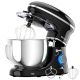 Costway - 6.3 Quart Tilt-Head Food Stand Mixer 6 Speed 660W w/Dough Hook, Whisk - Black