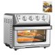 Costway - 21.5QT Air Fryer Toaster Oven 1800W Countertop Convection Oven w/ Recipe - Silver