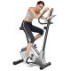 Costway - Magnetic Exercise Bike Upright Cycling Bike w/ LCD Monitor & Pulse Sensor - Black + Grey
