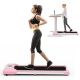 Costway - Walking Pad w/265 lbs Capacity Remote Control & LED Display Under Desk Treadmill - Pink