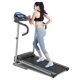 Costway - 1100W Folding Treadmill Electric Support Motorized Power Running Fitness Machine - Black