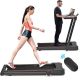 Costway - 2.25HP 3-in-1 Folding Treadmill W/Table Speaker Remote Control Home Office - Black