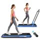 Costway - Up To 7.5MPH 2.25HP 2 in 1 Folding Under Desk Treadmill Remote Control APP, Single Display Screen - Navy Blue