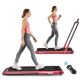 Costway - Up To 7.5MPH 2.25HP 2 in 1 Folding Under Desk Treadmill W/ Speaker Remote Control APP, Single Display Screen - Red