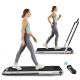 Costway - Up To 7.5MPH 2.25HP 2-in-1 Folding Under Desk Treadmill W/Speaker Controller APP, Single Display Screen - Silver