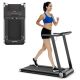 Costway - Folding Electric Treadmill Compact Walking Running Machine w/APP Control Speaker - Silver