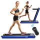 Costway - 2-in-1 Folding Treadmill 2.25HP Jogging Machine w/ Dual LED Display - Blue
