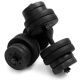 Costway - 66 LB Dumbbell Weight Set Fitness 16 Adjustable Plates Workout - Black