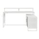 OSP Home Furnishings - ACE L Desk with Hutch Shelf - White