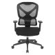OSP Home Furnishings - High Back Mesh Back Manager's Chair with Self-Adjusting Lumbar Support and Adjustable Arms - Black