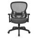 OSP Home Furnishings - Professional R2 SpaceGrid Back Manager's Chair with Adjustable Lumbar Support and Adjustable Flip Arms - Black
