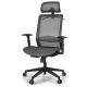 Costway - Ergonomic High Back Mesh Office Chair Recliner Task Chair with Hanger - Gray