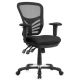Costway - Mesh Office Chair 3-Paddle Computer Desk Chair with Adjustable Seat - Black
