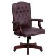 Alamont Home - Martha Washington Traditional Leather/Faux Leather Executive Swivel Office Chair - Burgundy LeatherSoft