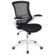 Alamont Home - Kelista Contemporary Mesh Swivel Office Chair - Black Mesh/White Frame