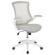 Alamont Home - Kelista Contemporary Mesh Swivel Office Chair - Light Gray Mesh/White Frame