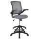 Alamont Home - Kale Contemporary Mesh Drafting Stool - Dark Gray ALA-CMZQ-270271