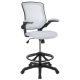 Alamont Home - Kale Contemporary Mesh Drafting Stool - White