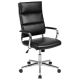 Alamont Home - Hansel Contemporary Leather/Faux Leather Panel Executive Swivel High Back Office Chair - Black