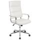 Alamont Home - Hansel Contemporary Leather/Faux Leather Panel Executive Swivel High Back Office Chair - White