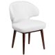 Alamont Home - Comfort Back Series Contemporary Leather/Faux Leather Side Chair - Upholstered - White LeatherSoft