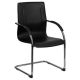 Alamont Home - Valrico Contemporary Vinyl Side Chair - Upholstered - Black
