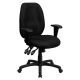 Alamont Home - Rochelle High Back Fabric Multifunction Ergonomic Office Chair with Adjustable Arms - Black