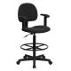 Alamont Home - Bruce Contemporary Fabric Drafting Stool - Black Patterned ALA-CU76-819