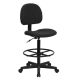Alamont Home - Bruce Contemporary Fabric Drafting Stool - Black Patterned ALA-CU76-820