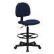 Alamont Home - Bruce Contemporary Fabric Drafting Stool - Navy Blue Patterned