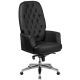 Alamont Home - Hansel Traditional High Back Tufted LeatherSoft Multifunction Ergonomic Office Chair w/Arms - Black