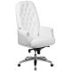 Alamont Home - Hansel Traditional High Back Tufted LeatherSoft Multifunction Ergonomic Office Chair w/Arms - White
