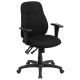Alamont Home - Brandy Contemporary Fabric Swivel Office Chair - Black