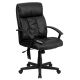 Alamont Home - Sumter Contemporary Leather/Faux Leather Swivel Office Chair - Black
