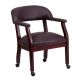 Alamont Home - Diamond Traditional Leather/Faux Leather Side Chair - Upholstered - Burgundy LeatherSoft ALA-CZ21-5843