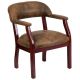 Alamont Home - Diamond Traditional Fabric Side Chair - Upholstered - Bomber Jacket Brown Microfiber