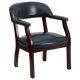 Alamont Home - Diamond Traditional Vinyl Side Chair - Upholstered - Navy Vinyl