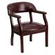 Alamont Home - Diamond Traditional Vinyl Side Chair - Upholstered - Oxblood Vinyl