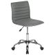 Alamont Home - Alan Contemporary Vinyl Swivel Office Chair - Light Gray Vinyl/Chrome Frame