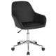 Alamont Home - Cortana Contemporary Leather/Faux Leather Swivel Office Chair - Black LeatherSoft
