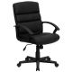 Alamont Home - Lane Contemporary Leather/Faux Leather Swivel Office Chair - Black