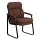 Alamont Home - Isla Contemporary Fabric Side Chair - Upholstered - Brown Microfiber
