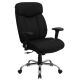 Alamont Home - Hercules Contemporary Fabric Big & Tall Swivel Office Chair with Headrest - Black Fabric