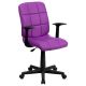 Alamont Home - Clayton Modern Vinyl Swivel Office Chair - Purple ALA-HP27-17986