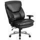 Alamont Home - Hercules Contemporary Leather/Faux Leather 24/7 Big & Tall Swivel Office Chair - Black LeatherSoft
