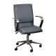 Alamont Home - Designer Executive Swivel Office Chair with Arms - Gray/Chrome