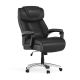 Alamont Home - Hercules Big & Tall 500 lb. Rated LeatherSoft Ergonomic Chair w/Adjustable Headrest - Black