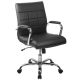 Alamont Home - Vivian Contemporary Vinyl Executive Swivel Office Chair - Black