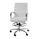 Alamont Home - Whitney Modern Leather/Faux Leather Drafting Chair - White